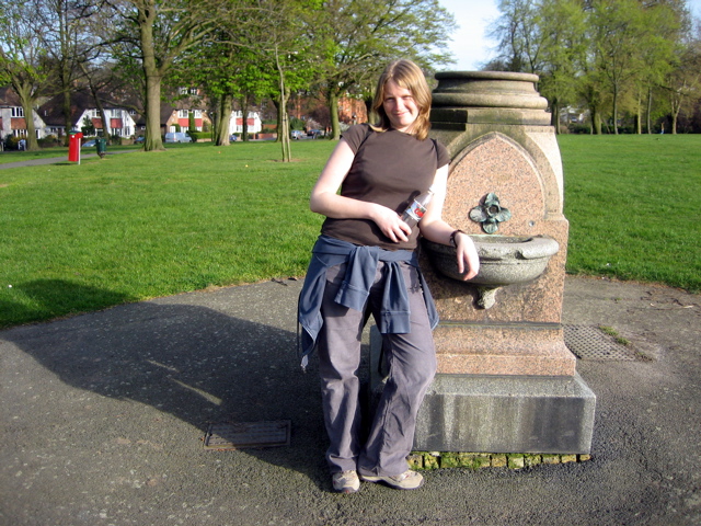 Granite drinking fountain